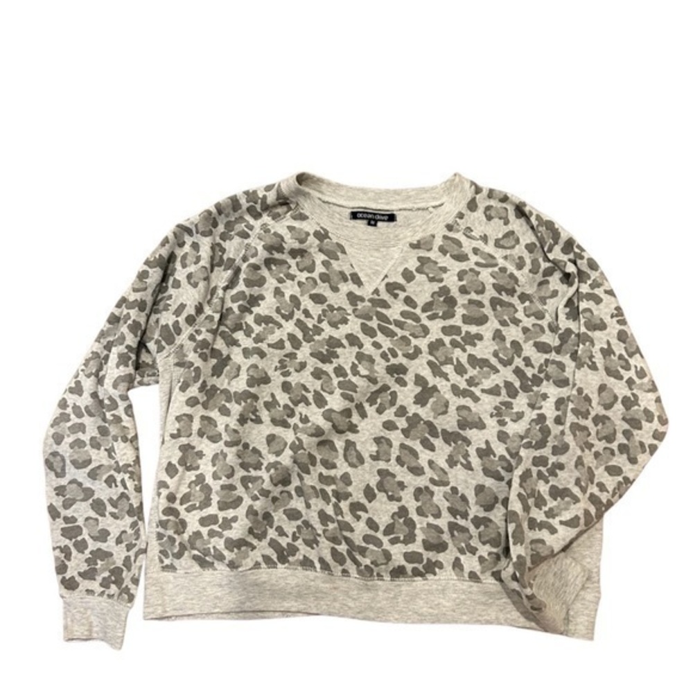 Cheetah Crew Neck- Ocean Drive